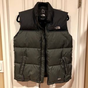 North Face grey puffer vest
